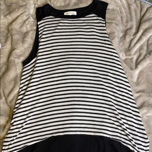 Black and White Striped Tank
